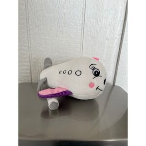 Squishable Stuffed Airplane Toy White Pink Purple Soft Pillow Kids Gift